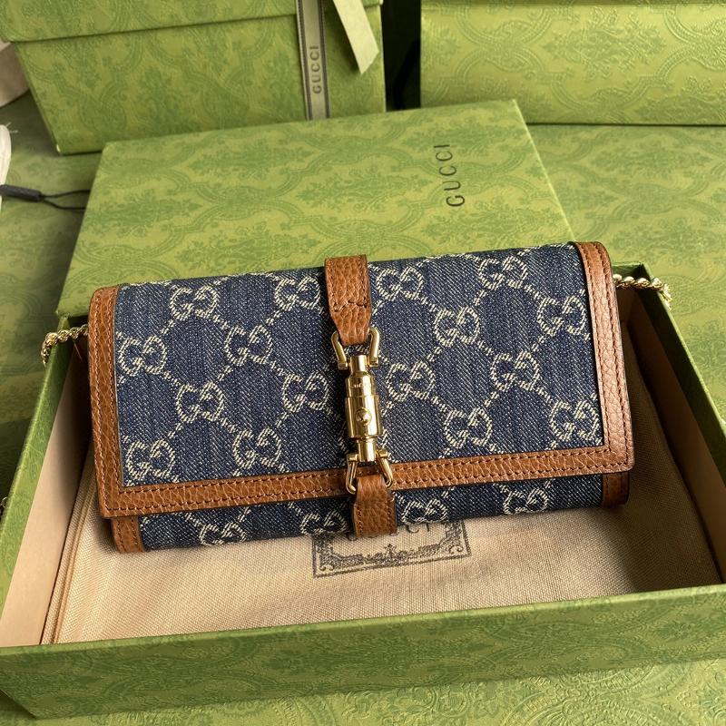 Gucci Wallets Handbag 652681 Denim Blue